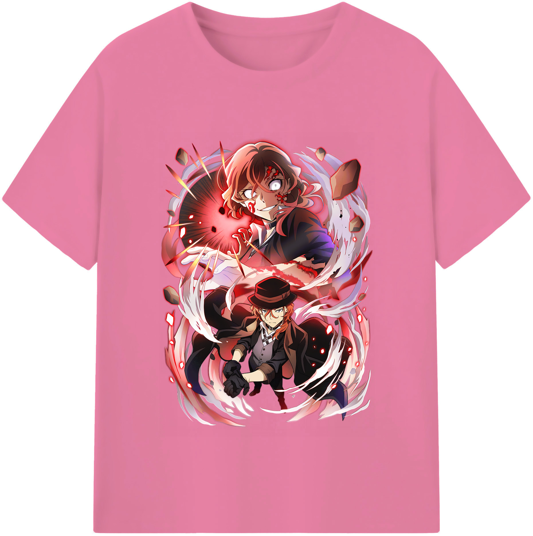 （画像用） 文豪ストレイドッグス Bungo Stray Dogs 綿100％半袖Tシャツ（フロントプリント）